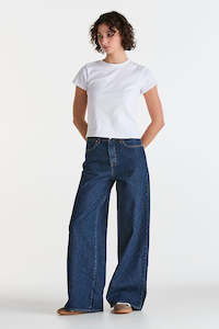 Jeans Womens: WRANGLER Mid Stevie Blue Voodoo