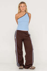 Trackies Womens: RUSTY Bronson Low Rise Trackpant Java