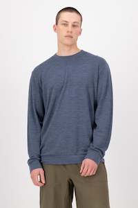 MONS ROYALE Mens Horizon Crew Alu Navy