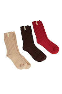ALL ABOUT EVE Hoxton 3 Pack Socks Multi