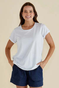 BETTY BASICS Caia Crew Tee White