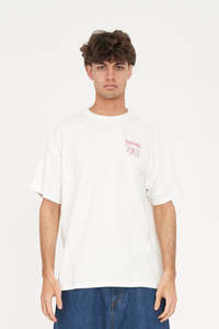 HUFFER Old School Block Tee Chalk
