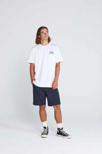 Tees Mens: THING THING Max Pocket Tee White Smiles