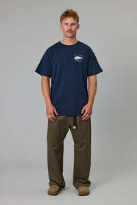 Tees Mens: JUST ANOTHER FISHERMAN Snapper Sea Tee Navy