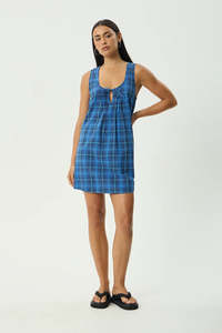 AFENDS Camden Seersucker Mini Dress Marina