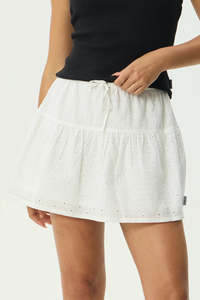 Skirts Womens: AFENDS Kindred Mini Skirt White