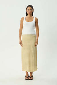 Skirts Womens: AFENDS Sunday Seersucker Maxi Skirt Lemon