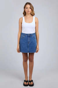 Skirts Womens: SILENT THEORY Selina Skirt Mid Blue