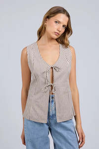 SILENT THEORY Sunday Tie Top Chocolate