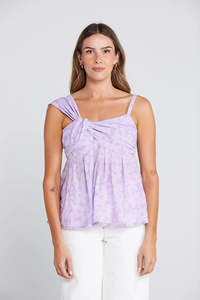 Tops Womens: THING THING Lexi Top Violet Daisy