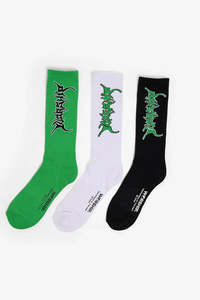 WORSHIP Rama Socks 3 Pack White Black Oriole