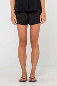 Womens: RUSTY Rumour Lounge Short Black