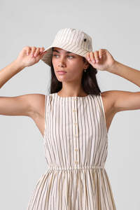 RPM Bucket Hat Cream Stripe