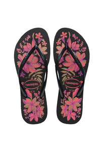 Jandals: HAVAIANAS Slim Organic Black Pink Lemonade 2718