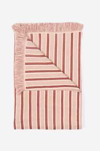 LAYDAY Laguna Flatweave Towel Pink Sand Cherry