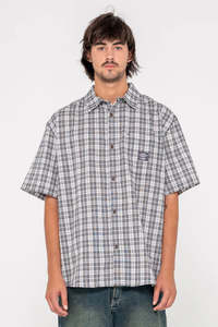 Shirts Mens: RUSTY Worldwide Curved Hem Ss Shirt White 2