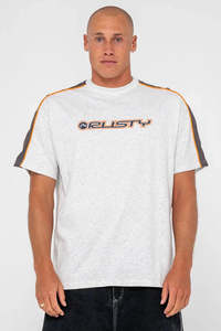 Tees Mens: RUSTY Alonso Tee Ecru Marle