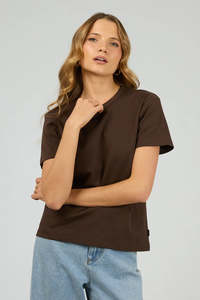 Tees Womens: SILENT THEORY Regular Tee Chocolate