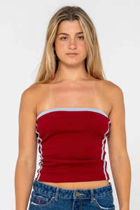 RUSTY Otis Tube Top Cranberry Red