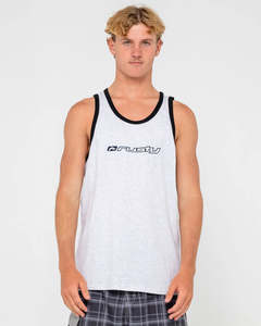 Mens Singlets Tanks: RUSTY Bright Tank Ecru Marle