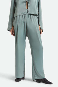 Pants Womens: BRIXTON Soho Silky Pant Blue Green Shine