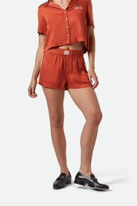 BRIXTON Silky Boxer Short Bunt Brick