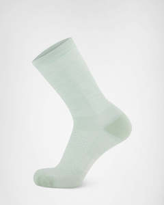MONS ROYALE Unisex Atlas Merino Crew Sock Logo Glacier Plain