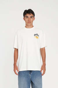 HUFFER Fried Out Block Tee Chalk