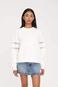 HUFFER Cherie Classic Crew Chalk