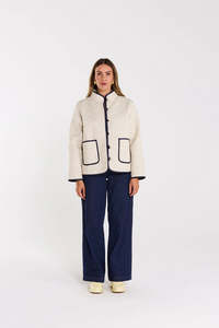 Jackets Womens: THING THING Debut Jacket Milky Bar