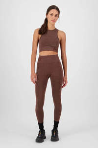 MONS ROYALE Womens Solace Merino Seamless Legging Mons Typ Henna