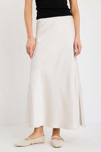 STORIES BE TOLD Prodigy Bias Maxi Skirt Pearl
