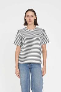 HUFFER Alfie Stripe Classic Tee Chalk Black