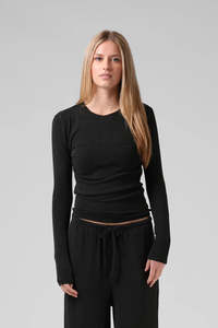 Tops Long Sleeve Womens: RPM Lux Everyday Ls Charcoal Marl