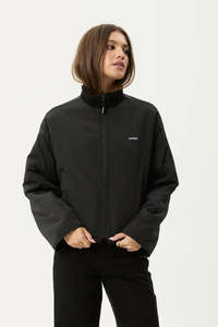 Jackets Womens: AFENDS Berlin Reversible Polar Fleece Jacket Black