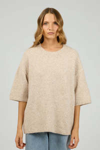 SILENT THEORY Willow Knit Tee Oat
