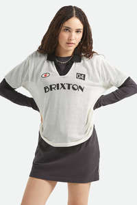 Tees Womens: BRIXTON Varsity Tee Off White Black