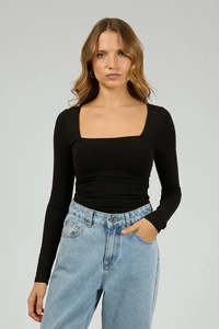 Tops Long Sleeve Womens: SILENT THEORY Zoe Long Sleeve Top Black