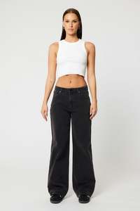 Abrand: ABRAND 95 Baggy Heidi Washed Black