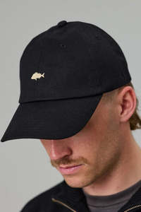 JUST ANOTHER FISHERMAN Stamp Tiller Wax Cap Black