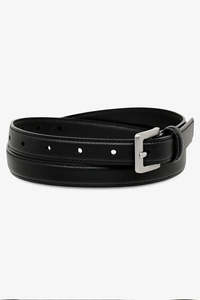 Belts: STATUS ANXIETY In Your Eyes Black Nappa Silver