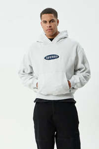 Hoodies Mens: AFENDS Supply Pull On Hood Grey Marle