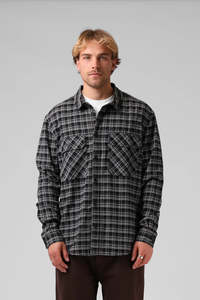 Shirts Mens: RPM Plaid Ls Shirt Navy Cream