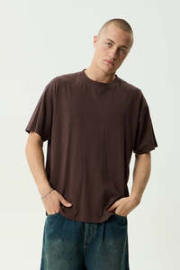 Tees Mens: AFENDS Classic Retro Tee Washed Coffee