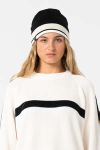 Beanies: RUSTY White Lines Reversible Beanie Multi