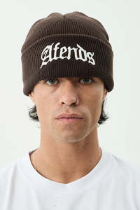 Beanies: AFENDS Home Cuffed Beanie Coffee