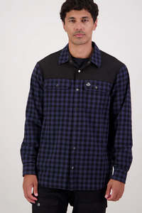 SWANNDRI Marton Stormshield Longsleeve Shirt Mood Indigo Caviar