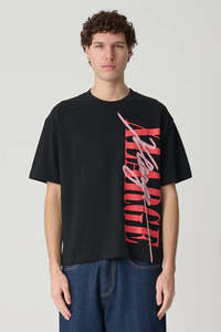 Tees Mens: XLARGE Vertical Gorilla Fit Tee Black