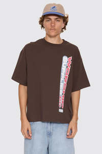 WORSHIP Globo Box Crop Tee Ganache