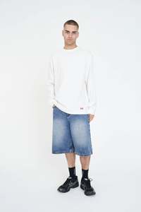Mens: HUFFER Waffle Longsleeve Tee Chalk